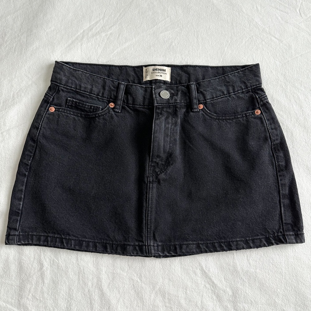 Denim mini skirt